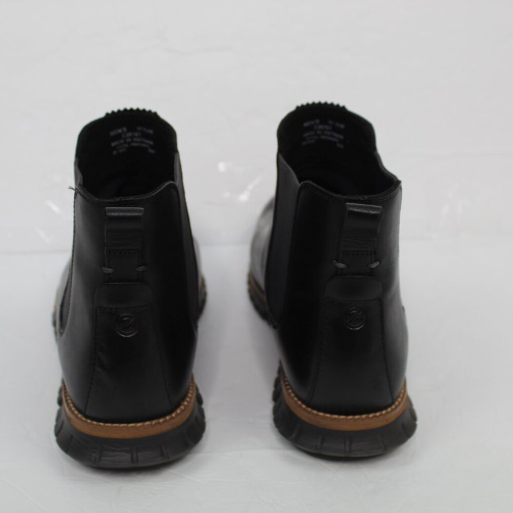 COLE HAAN Mens Black Pull Tab Zerogrand Waterproof Platform Chelsea Boots 11.5 - Picture 8 of 10